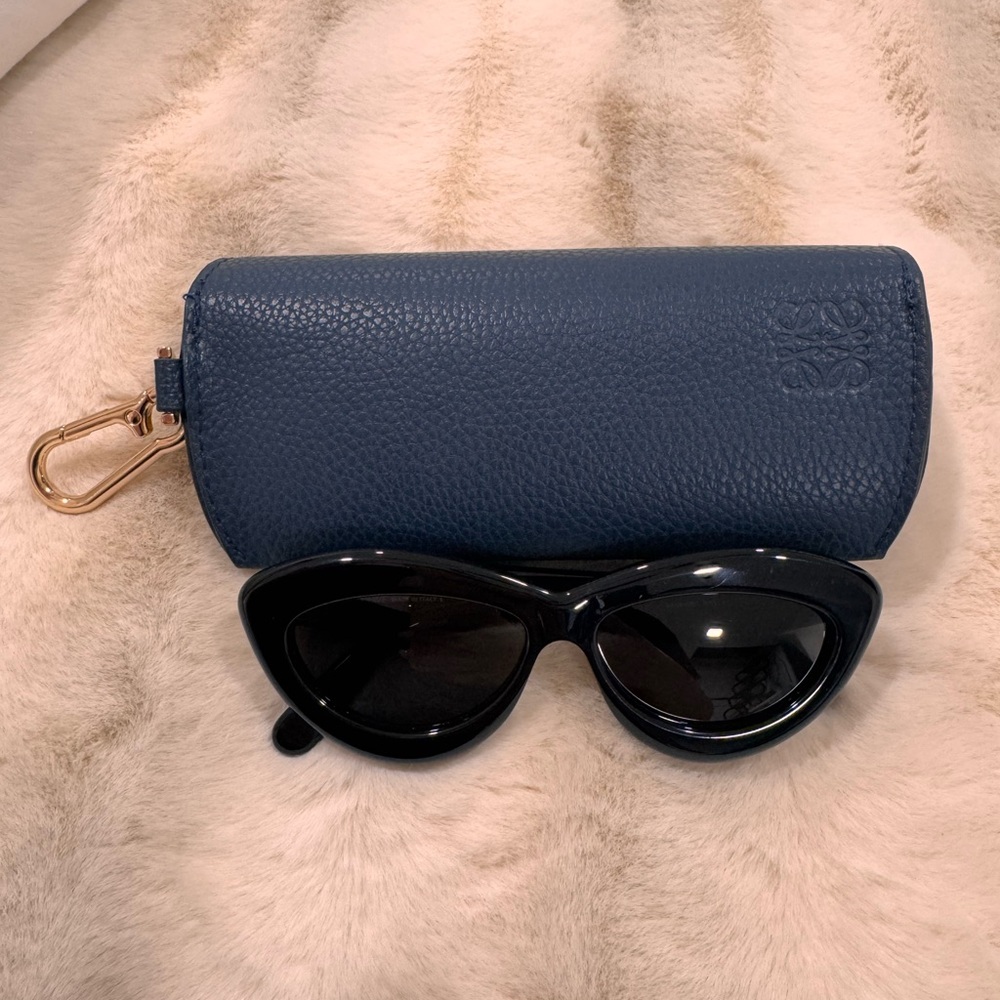 Loewe Black Sunglasses and Blue Case Set